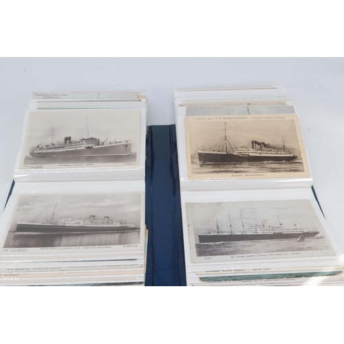 5 - Album of approx. 110 postcards of Ocean Liners to include ATL, White Star, P&O, Cunard, allsorts