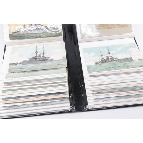 17 - Approximately 110 postcards of various Battleships