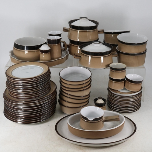 316 - Quantity of Denby dinnerware in two tone brown