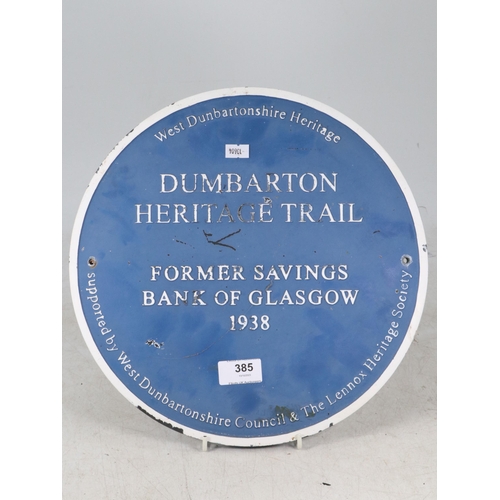 385 - Dumbarton Heritage Trail sign