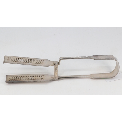 3 - 19th Century silver hallmarked cake slice/tongs (approx. weight 245g)