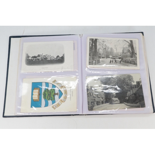 346 - Small album of vintage mainly printed postcards of Canford Magna, Dorset, postcards