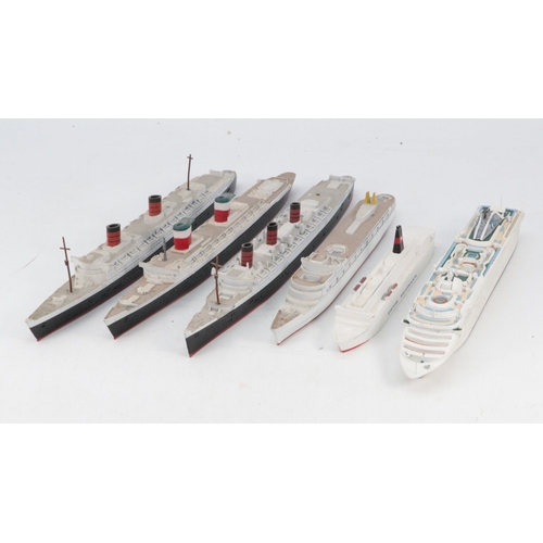 357 - A quantity of diecast to include Triang and other model cruise ships, liners etc many have boxes etc