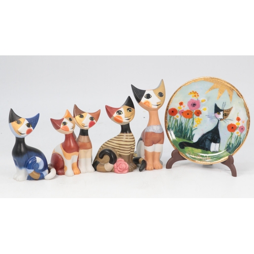 G.W気まぐれSALE！ 作家様、ベアーandキャット 小物セット Four goebel cats by Rosina Wachtmeister together with a Goebel cat