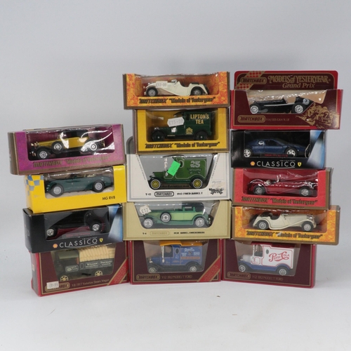 581 - A carton of assorted diecast including matchbox models of yesteryear, classico etc