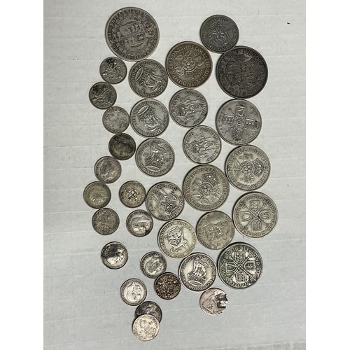 44 - Several tins of assorted GB and other coins to include Victorian Penny's, 1888 worn double florin, s... 