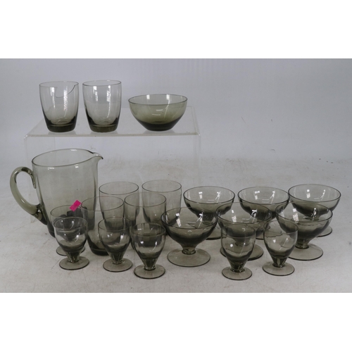 50 - Selection of Holmegaard style glass