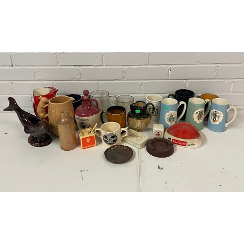 120 - A quantity of assorted pub advertising ceramics, Mugs and similar