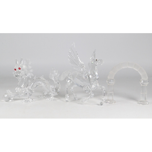 141 - Swarovski boxed Arch together with The Dragon and Pegasus