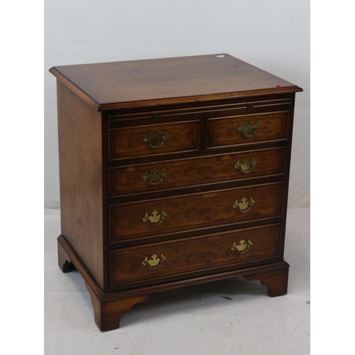 144 - Reproduction two over three chest measures approx. 58cmW x 44cmD x 84cmH