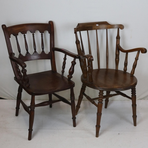 159 - Two elbow chairs