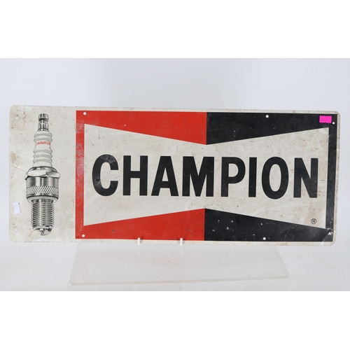 193 - Champion spark plug tin sign