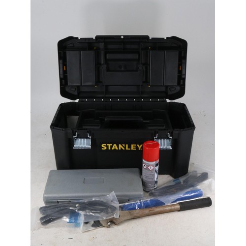 172 - Stanley toolbox with socket set inside etc