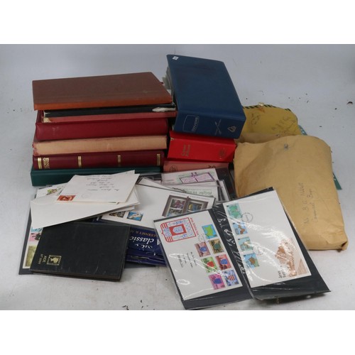 72 - Large quantity of stamps to include FDCs for Jersey and Isle of Man, GB interest, strips, pairs, inc... 