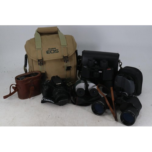 118 - Canon EOS rebel XTi, together 18-55mm lens, 75-300mm lens, Canon EOS bag etc together with three set... 