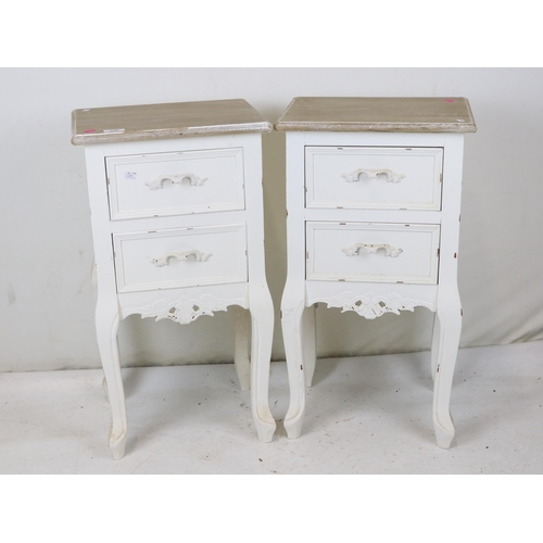 209 - Two painted bedside units measures approx. 38cmW x 30cmD x 59cmH