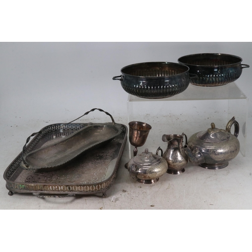 80 - Box of assorted silver plated items