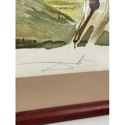 325 - Large framed Limited edition print El Cabellero pencil signed by Salvador Dali and limited number 90... 