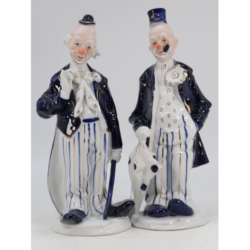 526 - Pair of Sevres style clowns