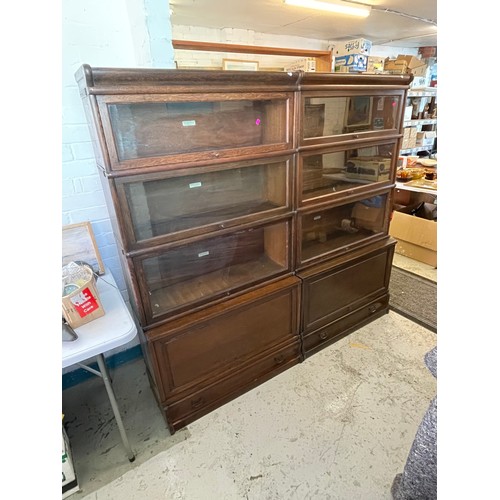 598 - Pair of oak globe wernicke bookcases