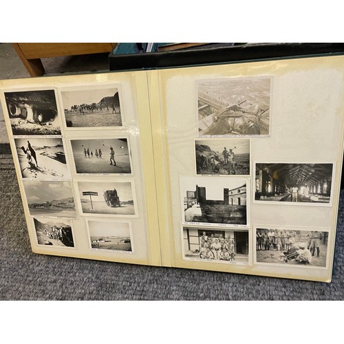 636 - A vintage trunk containing photo albums, and various paperwork and ephemera relating to a prisoner o... 