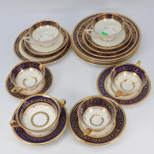 652 - Selection of Minton, Tiffany & Co, Henry Birks and T.Goode, cups, saucers, side plates hot chocolate... 