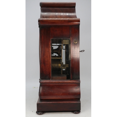 146 - Antique mahogany cased mantel clock/bracket by Dwerrihouse & Co, Berkeley Square, London.