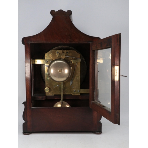 146 - Antique mahogany cased mantel clock/bracket by Dwerrihouse & Co, Berkeley Square, London.