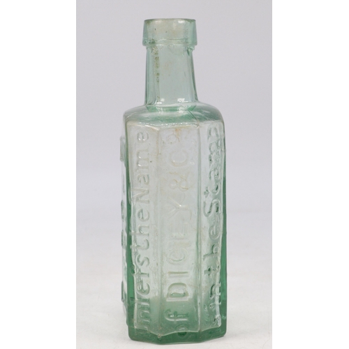 50 - A 'True Daffy's Elixir' bottle,  the reverse with raised wording 'DICEY & Co, No.10  BOW CHURCH YARD... 