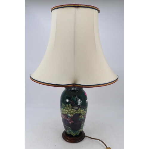 700 - Moorcroft table lamp and shade (Trade/Spares/Repairs)