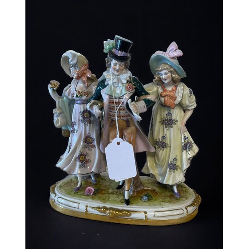 612 - A porcelain figural group