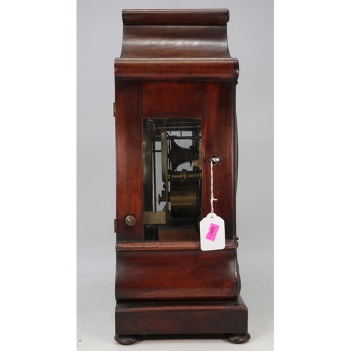 146 - Antique mahogany cased mantel clock/bracket by Dwerrihouse & Co, Berkeley Square, London.