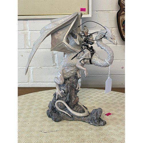 561 - Enchantica large Winter Dragon figural group