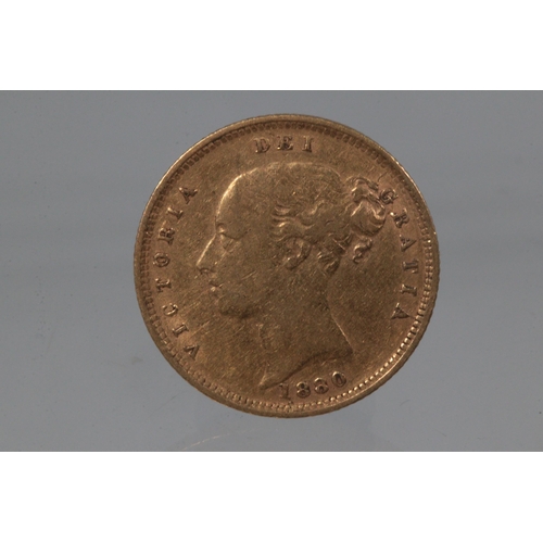 201 - 1880 young head gold half sovereign