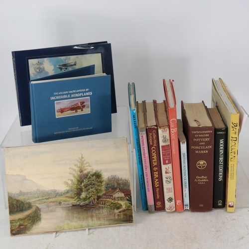 77 - Carton of books, mainly on collectables together with two aircraft books