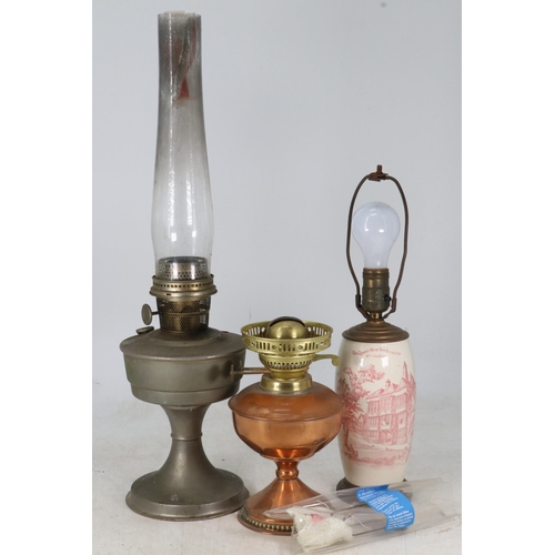 122 - Oil lamps together with converted lamps