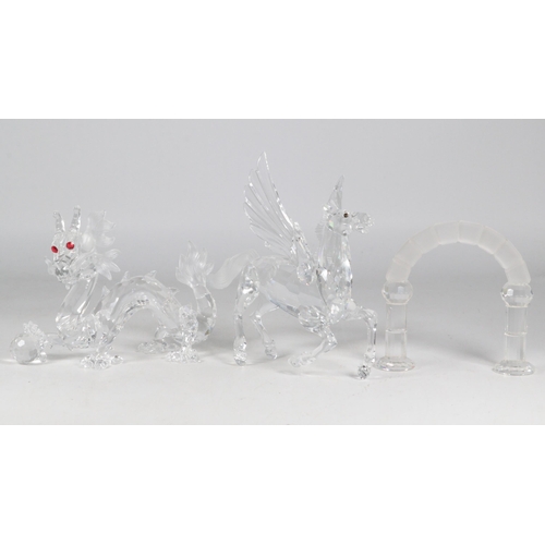 174 - Swarovski boxed Arch together with The Dragon and Pegasus