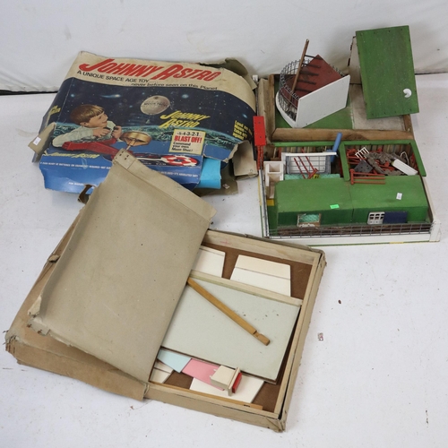 232 - Assorted vintage toys to include vintage farm toys, Johnny Astro etc