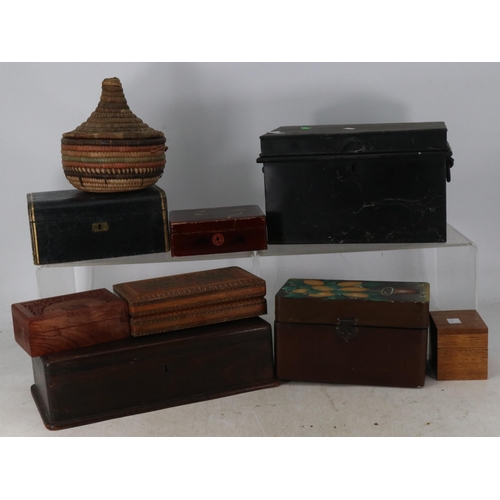 251 - Quantity of assorted boxes, wooden, metal etc