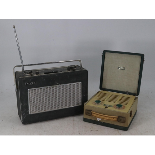 380 - Vintage Vidor radio together with a Hacker Sovereign 2 radio (untested)