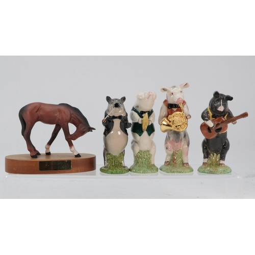 384 - A large quantity of Beswick Pig Promenade figures mainly Chris guitar with a few others ( only a few... 