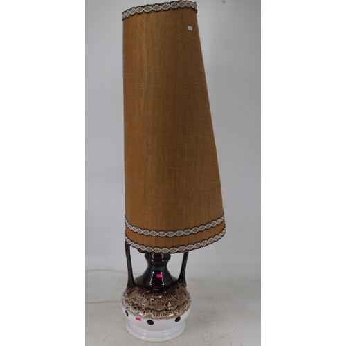 387 - Large West German table lamp with period shade TRADE/SPARES/REPAIRS