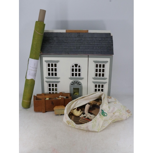 430 - Dolls House together with a quantity of farmyard animals etc