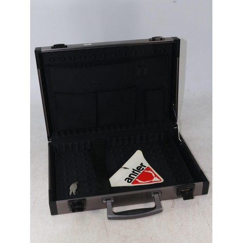 398A - Antler briefcase with padded interior measures approx. 42cm x 28cm x 7cm