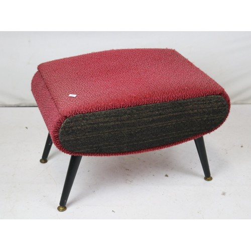 458 - 1960's upholstered stool with storage under seat