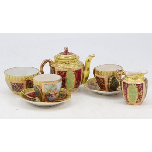 67 - Vienna porcelain miniature dolls tea set