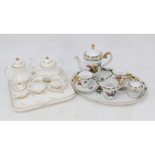 76 - Regal bone china miniature/dolls tea set together with a Francis Fox miniature/dolls tea set