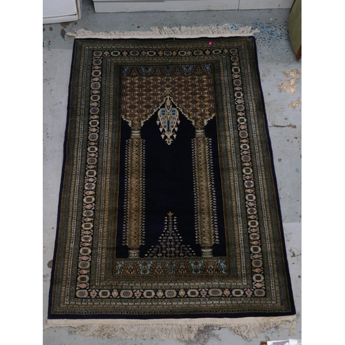 303 - Iran silk sapphire carpet approx.