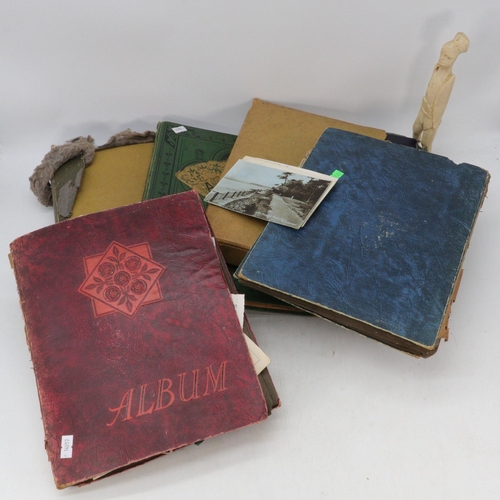 326 - A quantity of postcard albums some local interest, RP, scraps all sorts