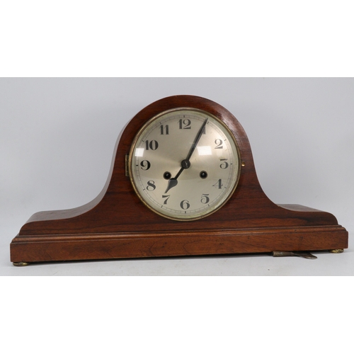 341 - Napoleon hat mantle clock with pendulum